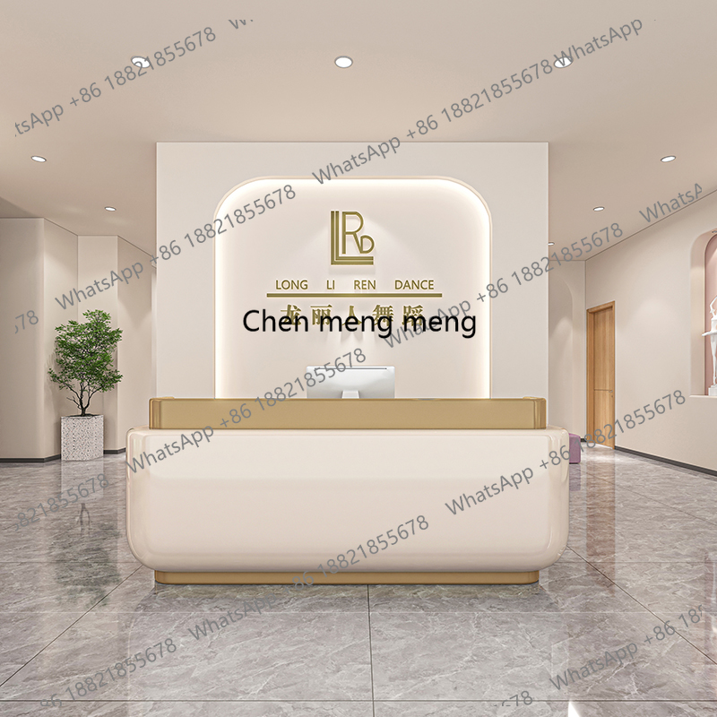Reception Desk Counter - Стойка ресепшн с окрашенной столешницей для