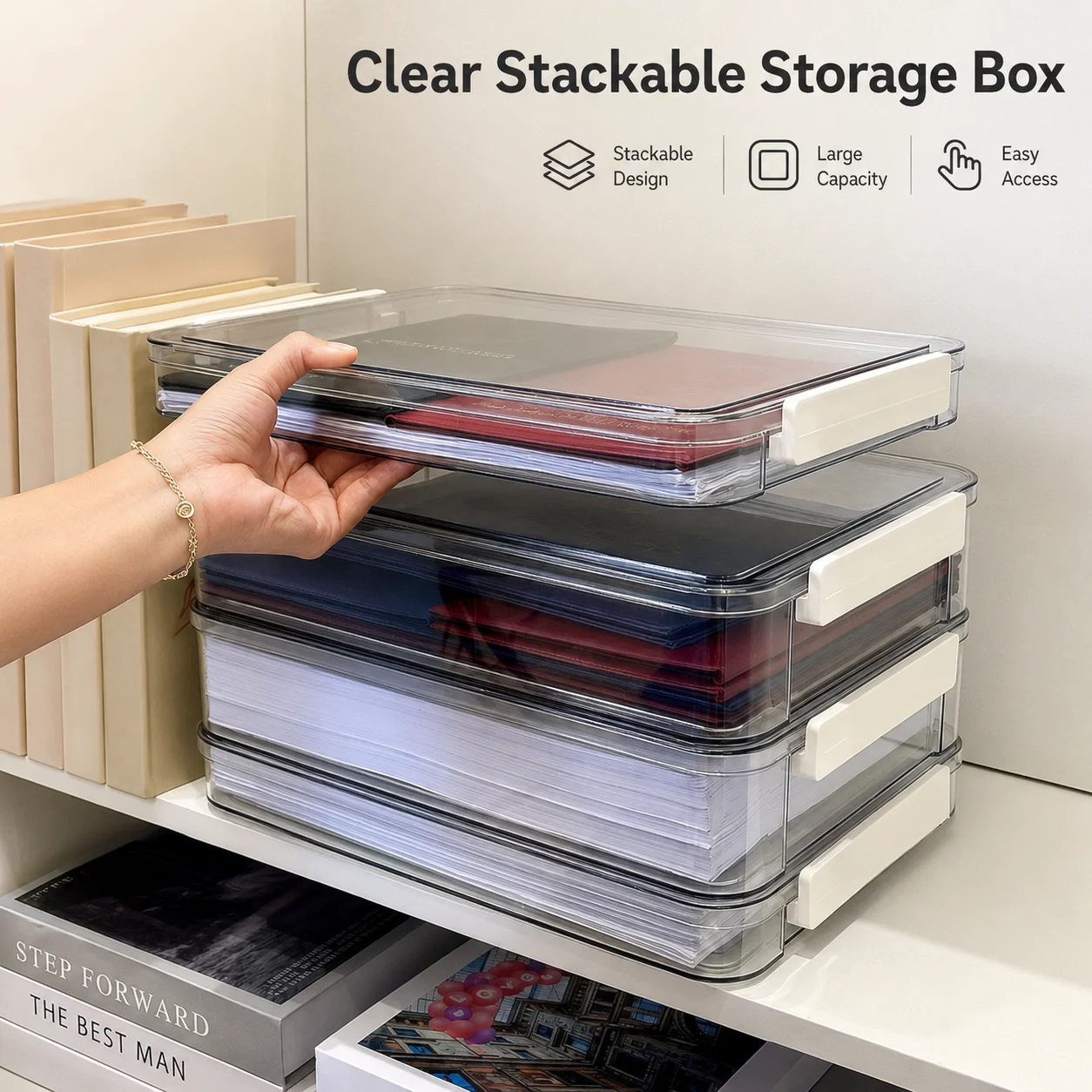 Desktop Filing Tray - Прозрачный органайзер для файлов, коробка для
