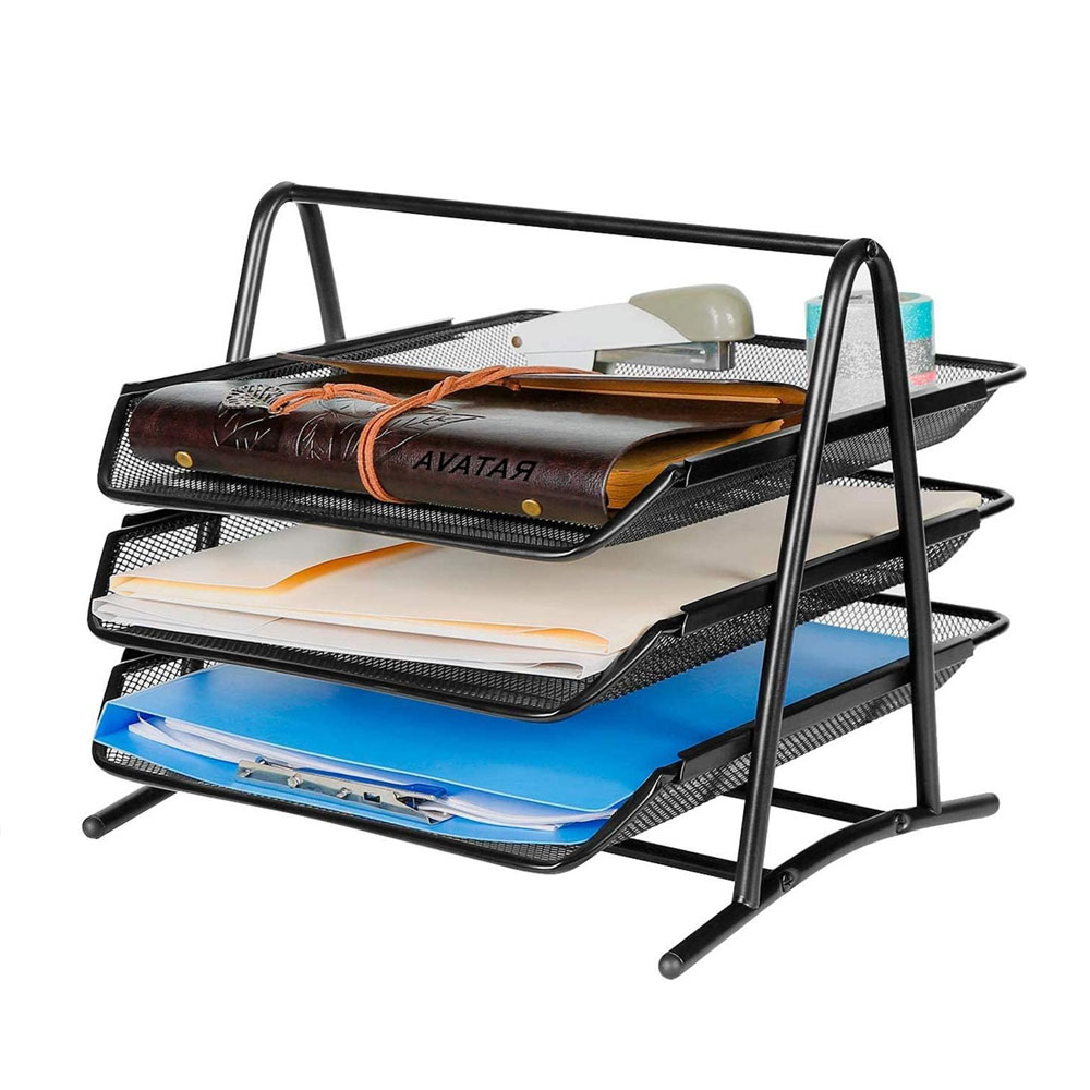 Desktop Filing Tray - Трехуровневый выдвижной настольный органайзер для документов,