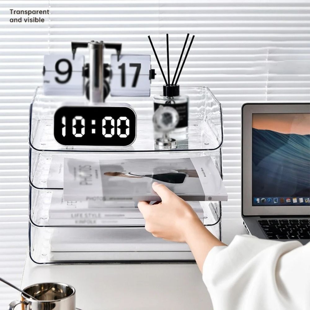 Desktop Filing Tray - Прозрачный Настольный лоток для файлов, Штабелируемый