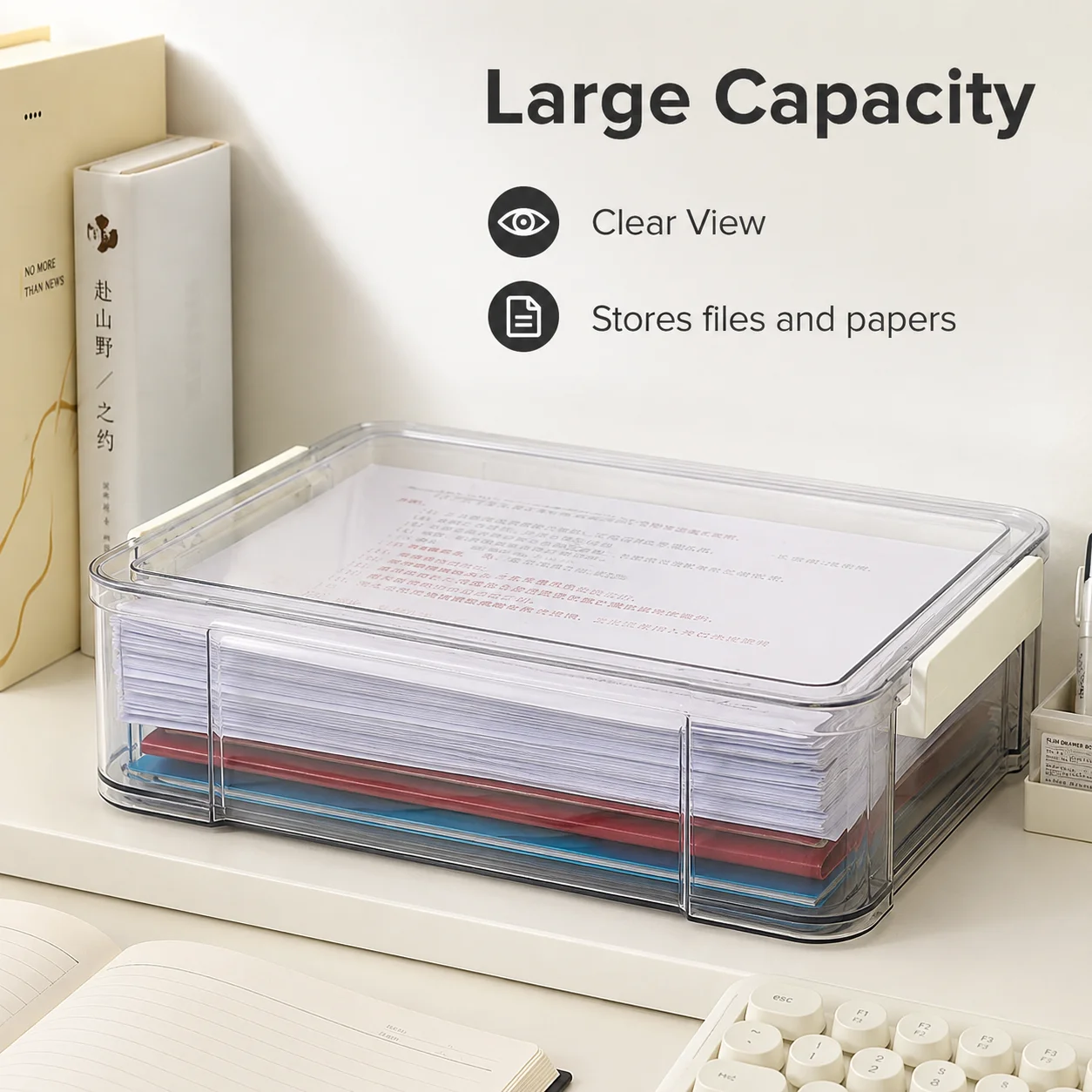 Прозрачный органайзер для файл – обзор и цена Desktop Filing Tray