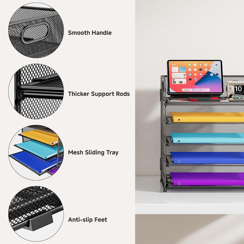 5-уровневый сетчатый органайзе – обзор и цена Desktop Filing Tray