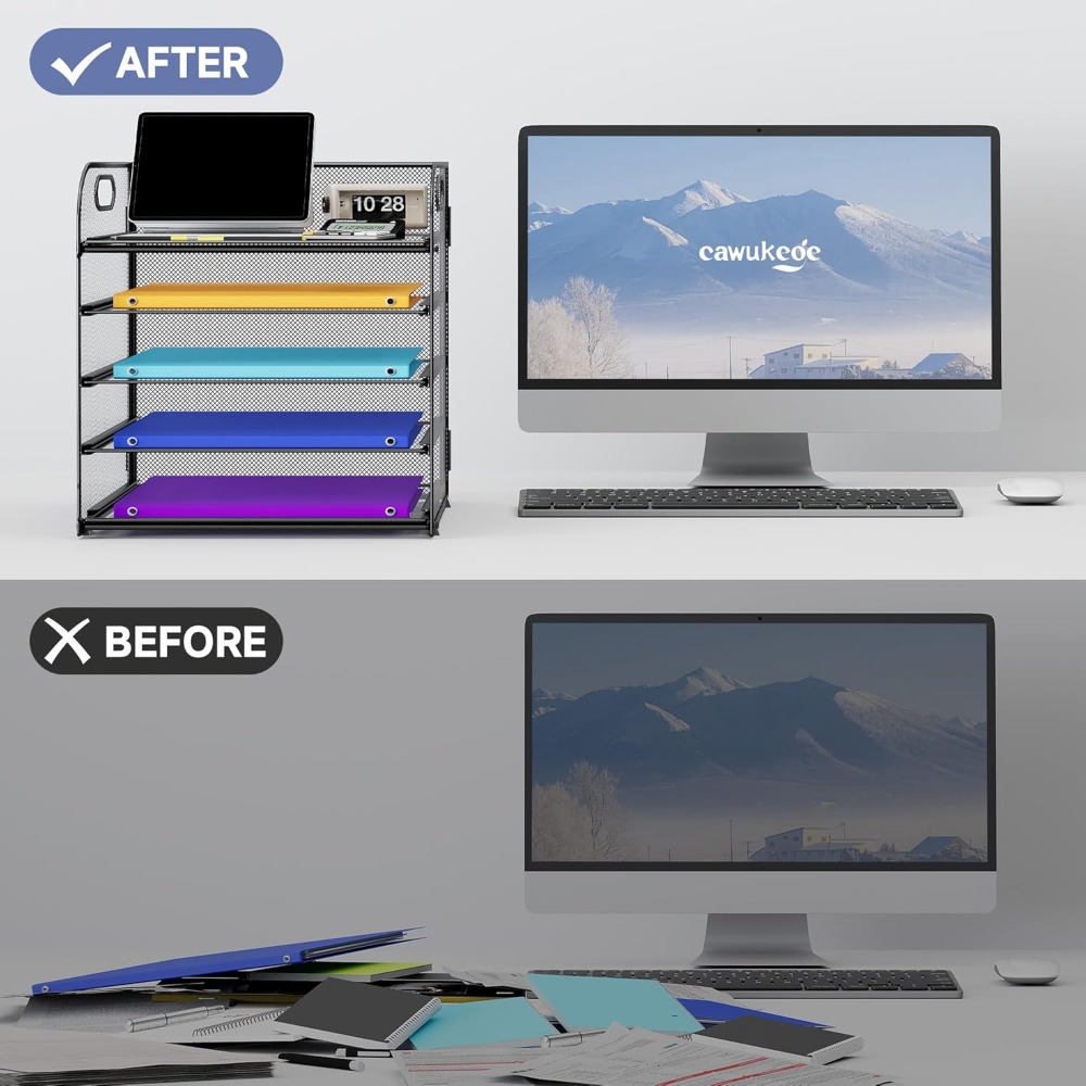 5-уровневый сетчатый органайзе – обзор и цена Desktop Filing Tray