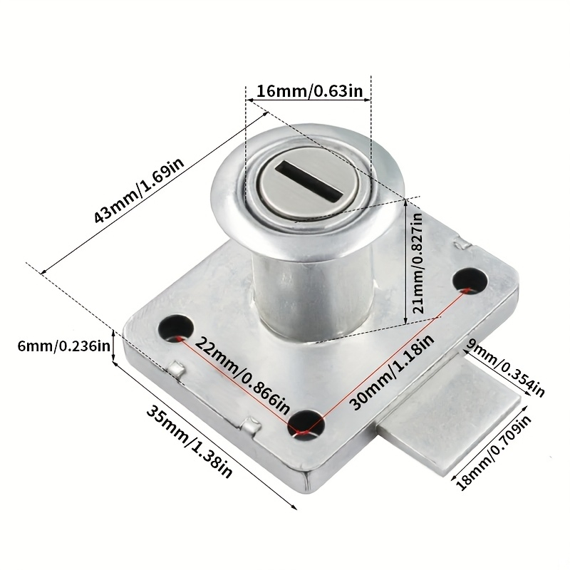 Замок для выдвижных ящиков шка – обзор и цена Office Furniture Hardware